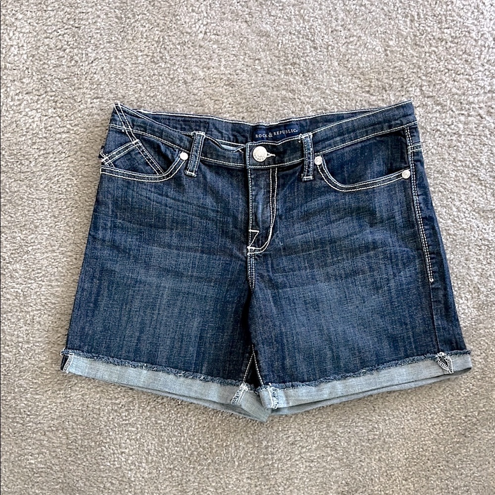 Rock & Republic Blue Jean Shorts.Size:12. Gently Used.
